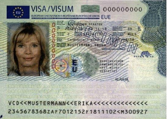 如何看懂德国签证页